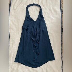 BCBG navy halter neck dress NWT